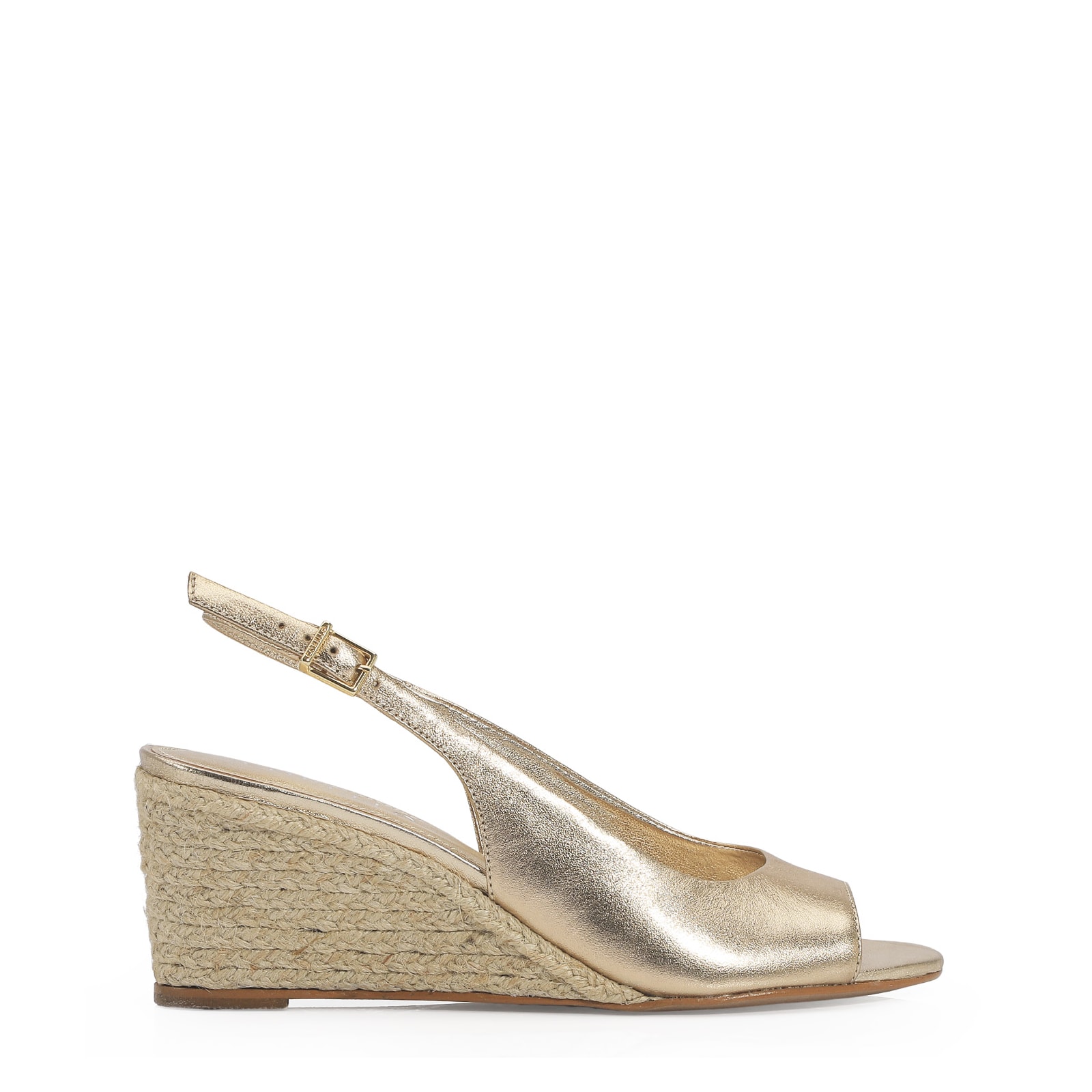 Anabela Couro Champagne