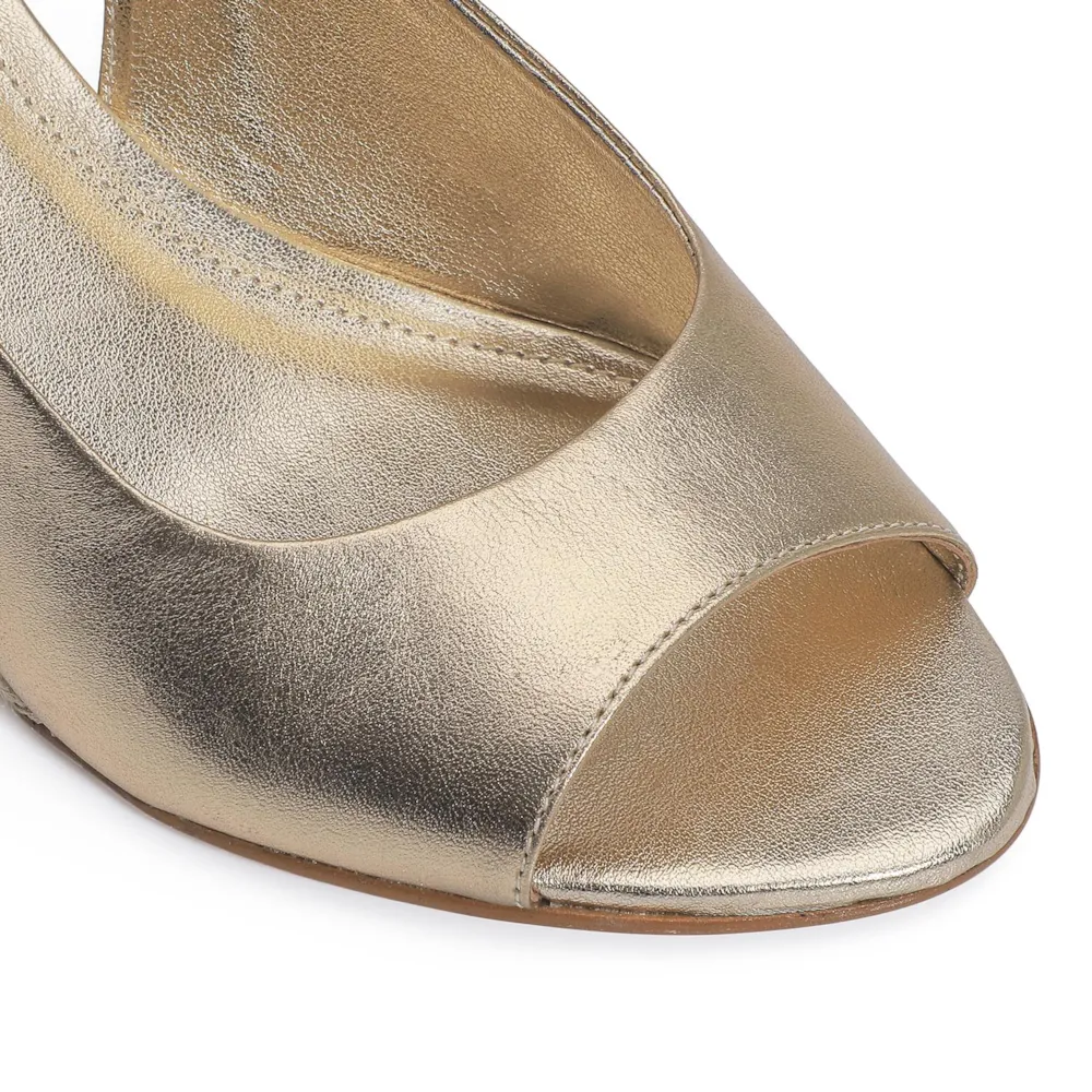 Anabela Couro Champagne - imagem 6