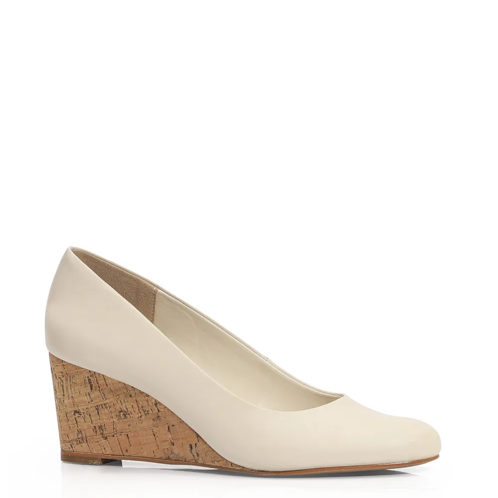 Anabela Couro Off White