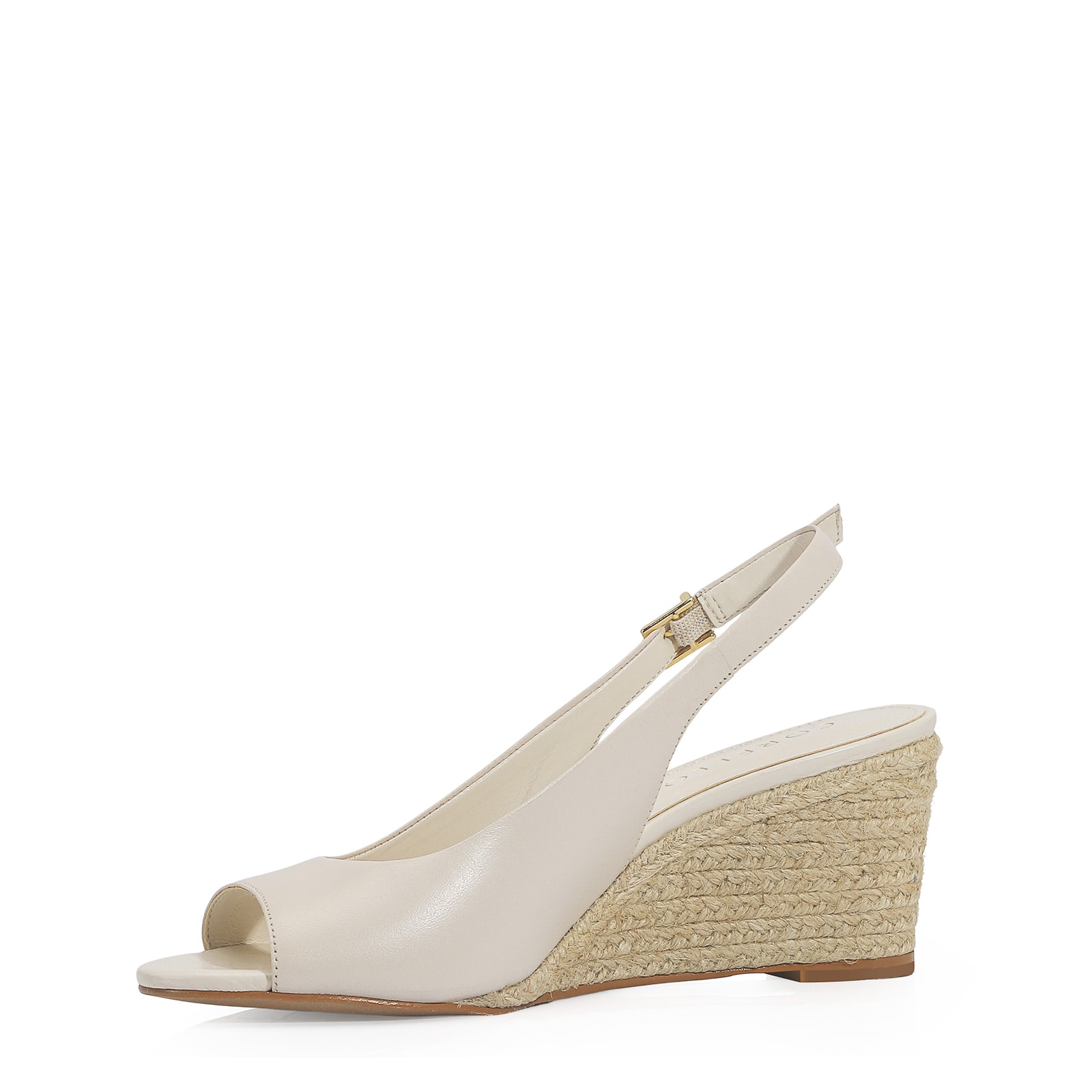Anabela Couro Off White