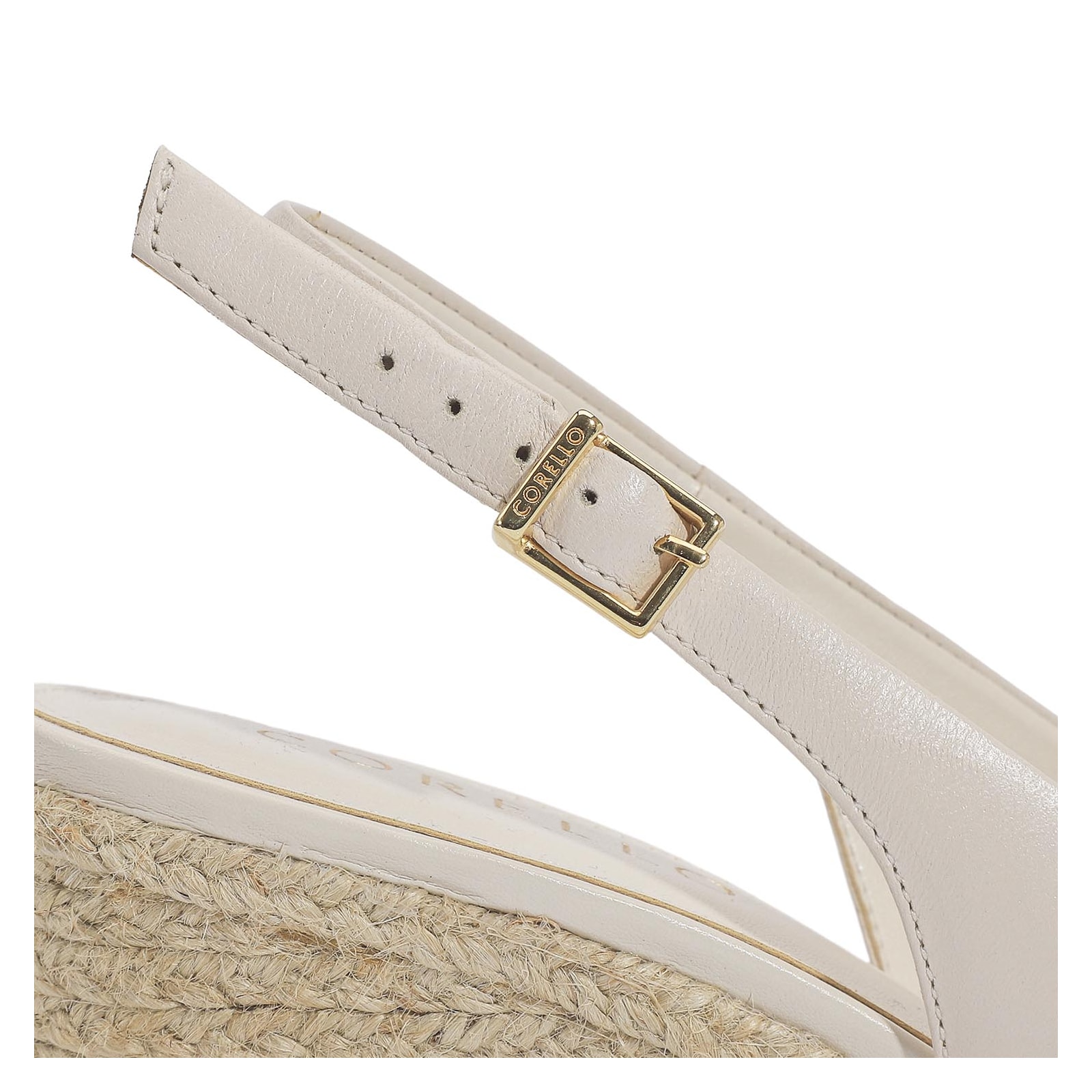 Anabela Couro Off White