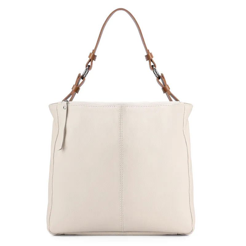 Bolsa Bucket Brande Couro Off White
