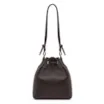 Bolsa Bucket Couro Marrom Escuro - imagem 3