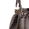 Bolsa Bucket Couro Marrom Escuro - imagem 5