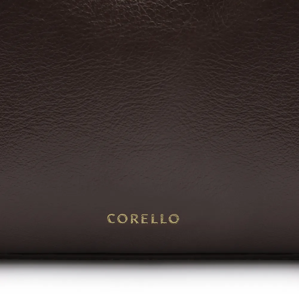 Bolsa Bucket Couro Marrom Escuro - imagem 6
