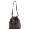 Bolsa Bucket Couro Marrom Escuro - imagem 1