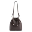 Bolsa Bucket Couro Marrom Escuro - imagem 1