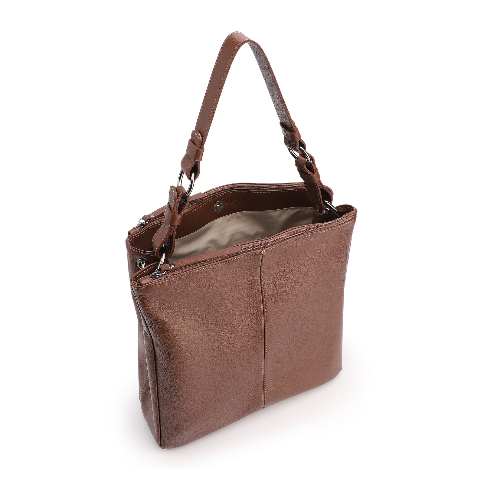 Bolsa Bucket Grande Couro Marrom