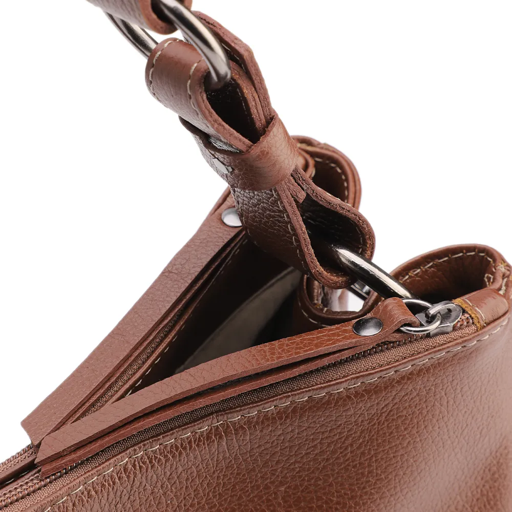 Bolsa Bucket Grande Couro Marrom - imagem 5