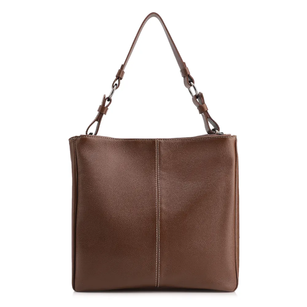 Bolsa Bucket Grande Couro Marrom - imagem 3