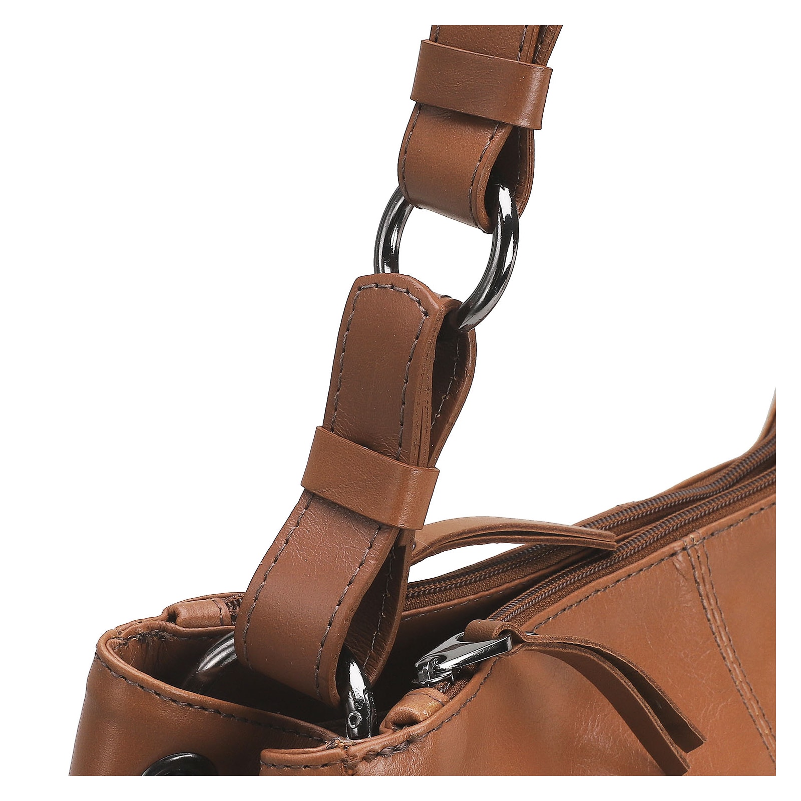 Bolsa Bucket Grande Couro Marrom Claro