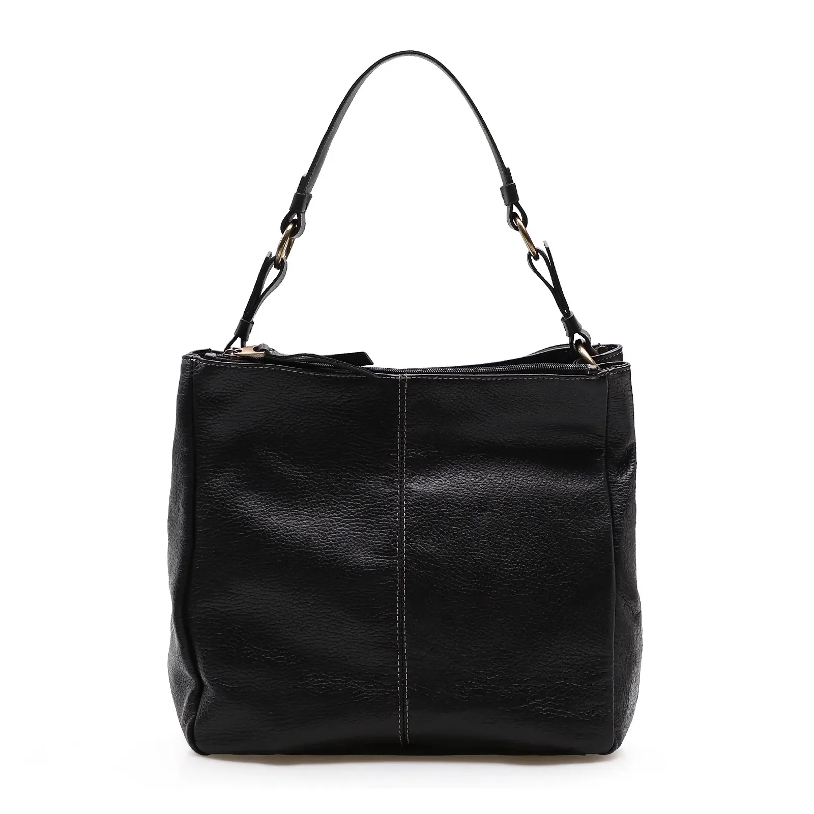 Bolsa Bucket Grande Couro Preto