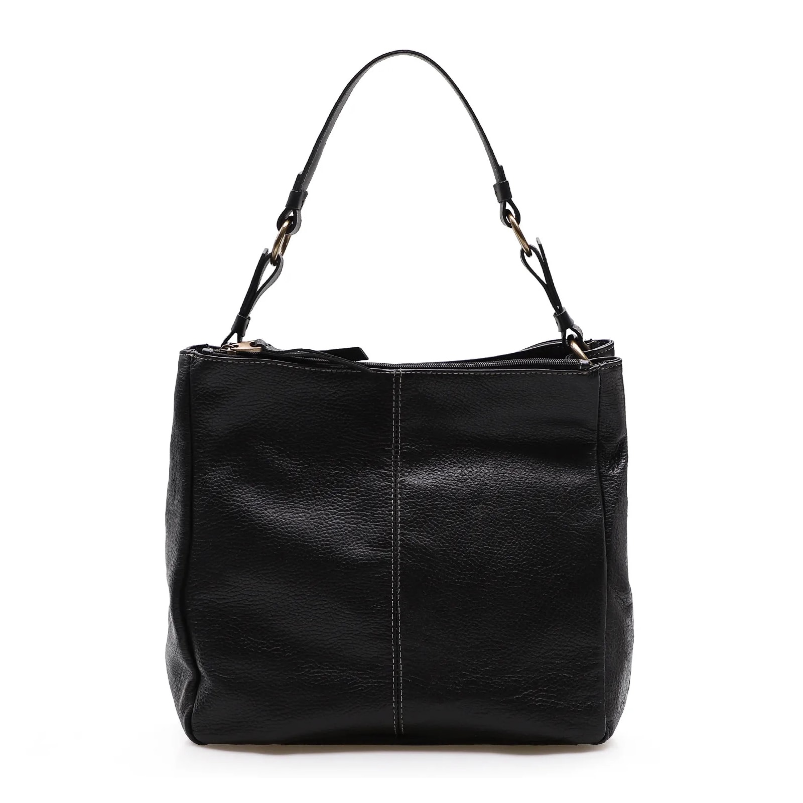 Bolsa Bucket Grande Couro Preto