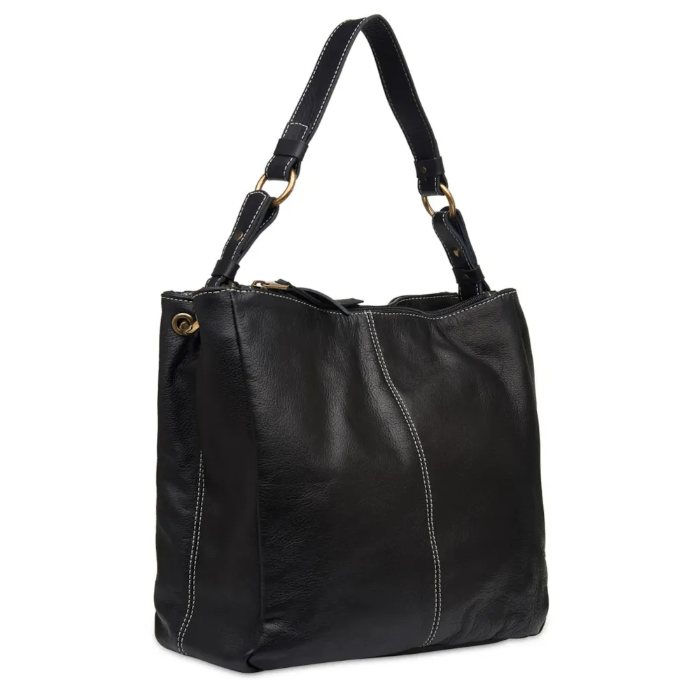 Bolsa Bucket Grande Couro Preto - imagem 2