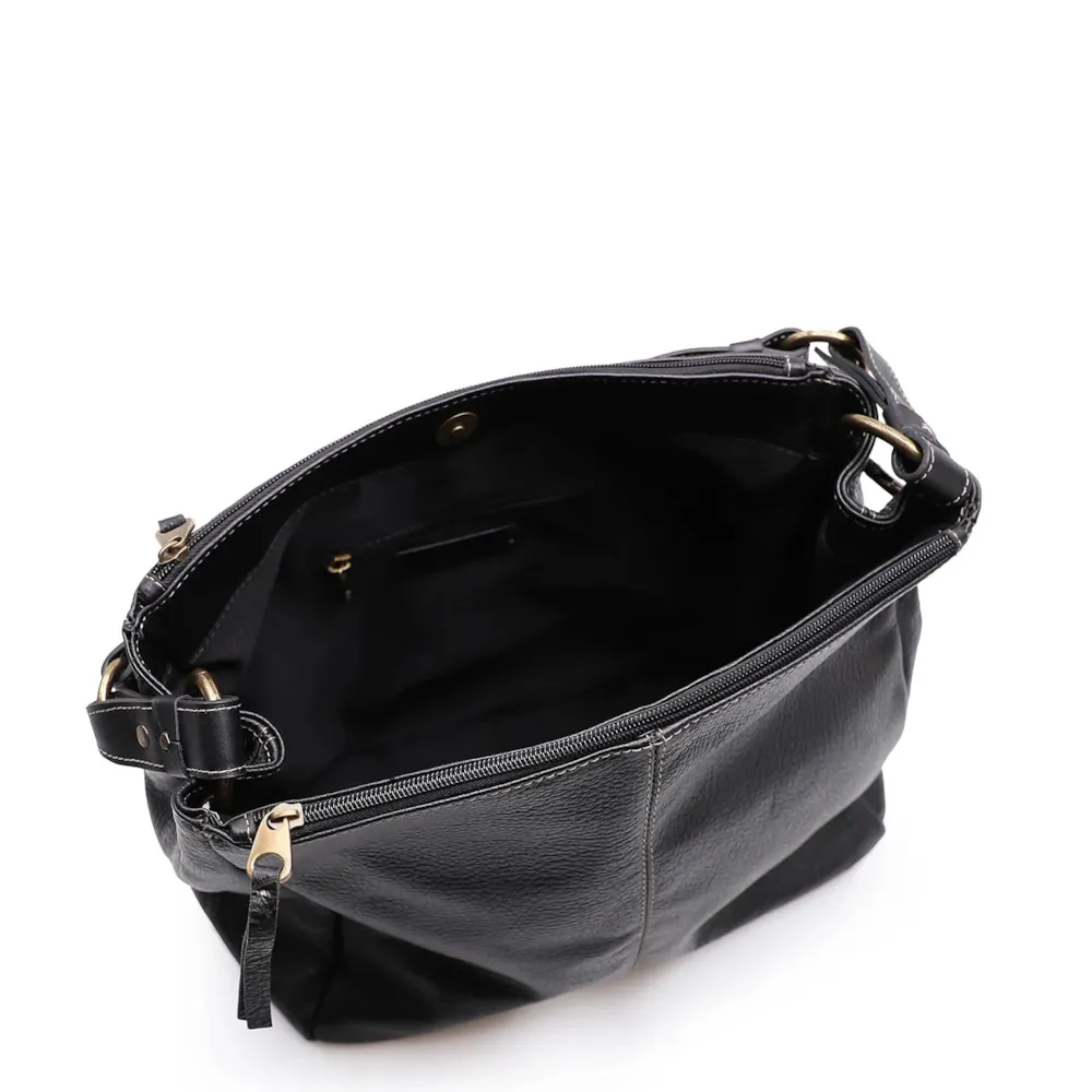 Bolsa Bucket Grande Couro Preto - imagem 5