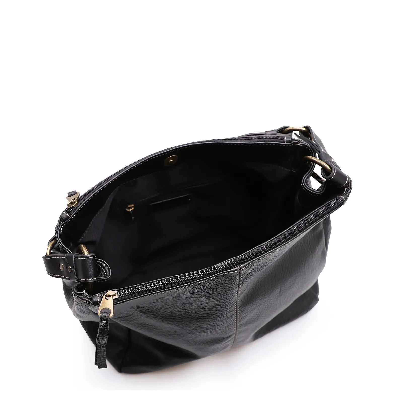 Bolsa Bucket Grande Couro Preto