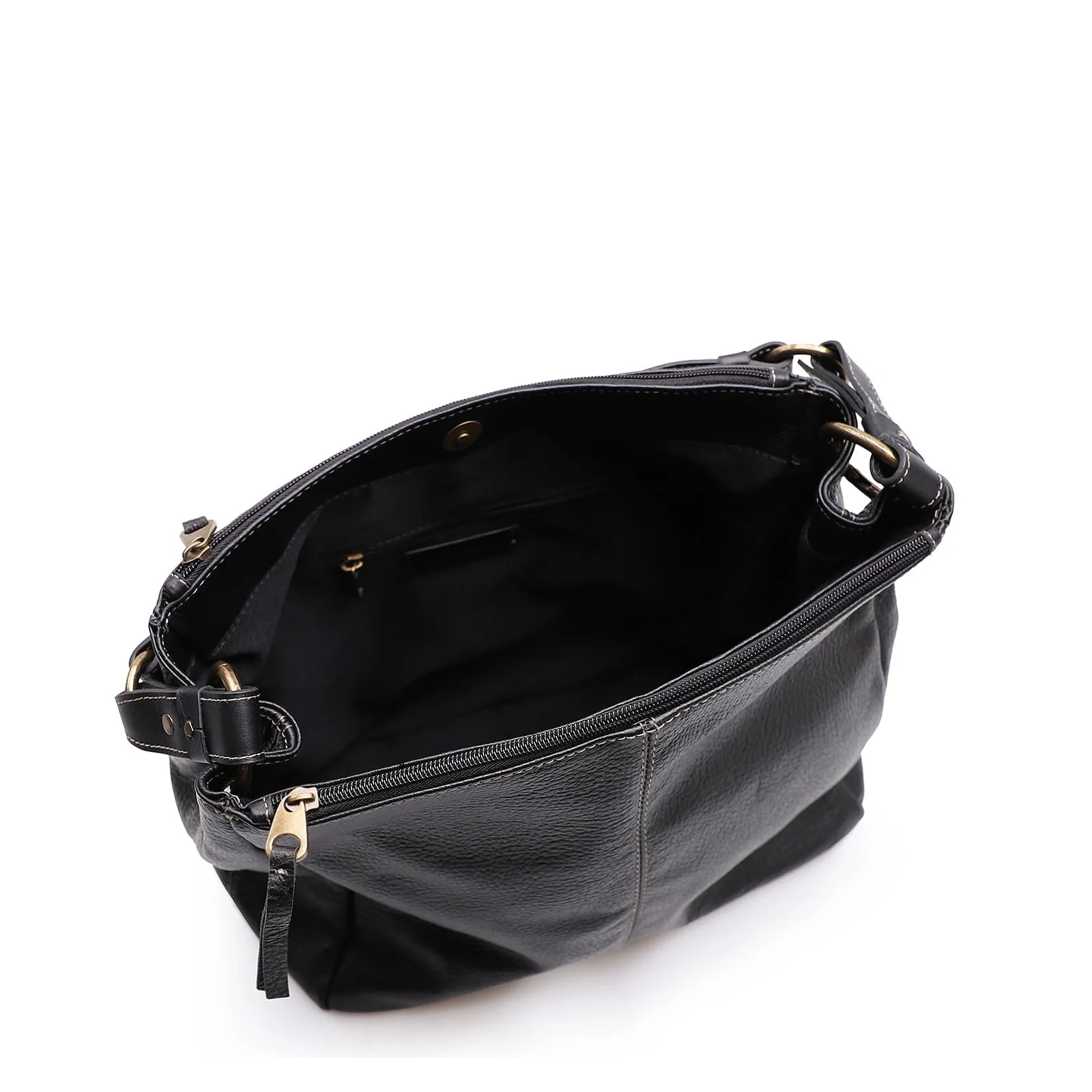 Bolsa Bucket Grande Couro Preto