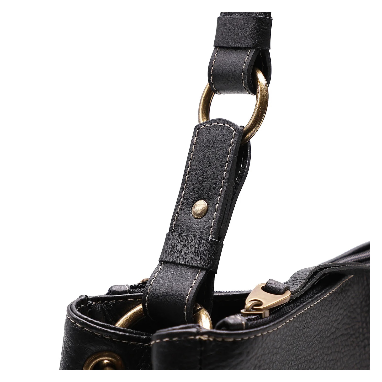 Bolsa Bucket Grande Couro Preto