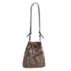 Bolsa Bucket Jacquard Paisley  /Couro Marrom Escuro - imagem 3