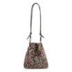 Bolsa Bucket Jacquard Paisley  /Couro Marrom Escuro - imagem 4