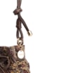 Bolsa Bucket Jacquard Paisley  /Couro Marrom Escuro - imagem 6