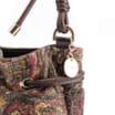Bolsa Bucket Jacquard Paisley  /Couro Marrom Escuro - imagem 7