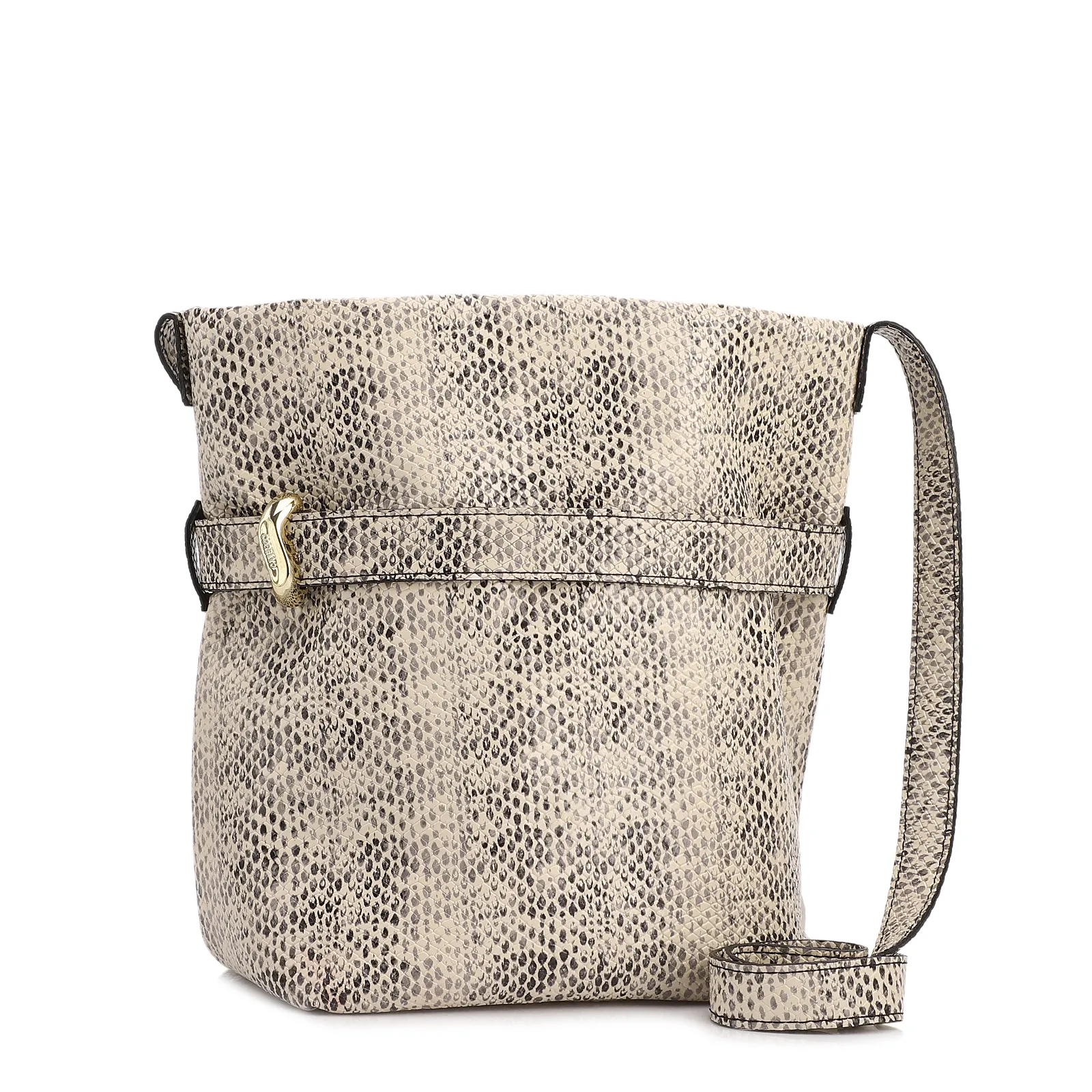 Bolsa Bucket Média Alt Python Aplicação Dourada