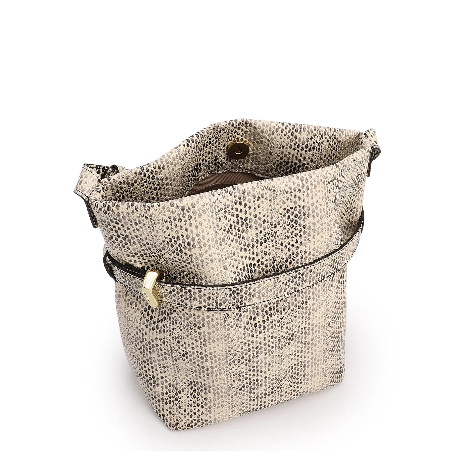 Bolsa Bucket Média Alt Python Aplicação Dourada
