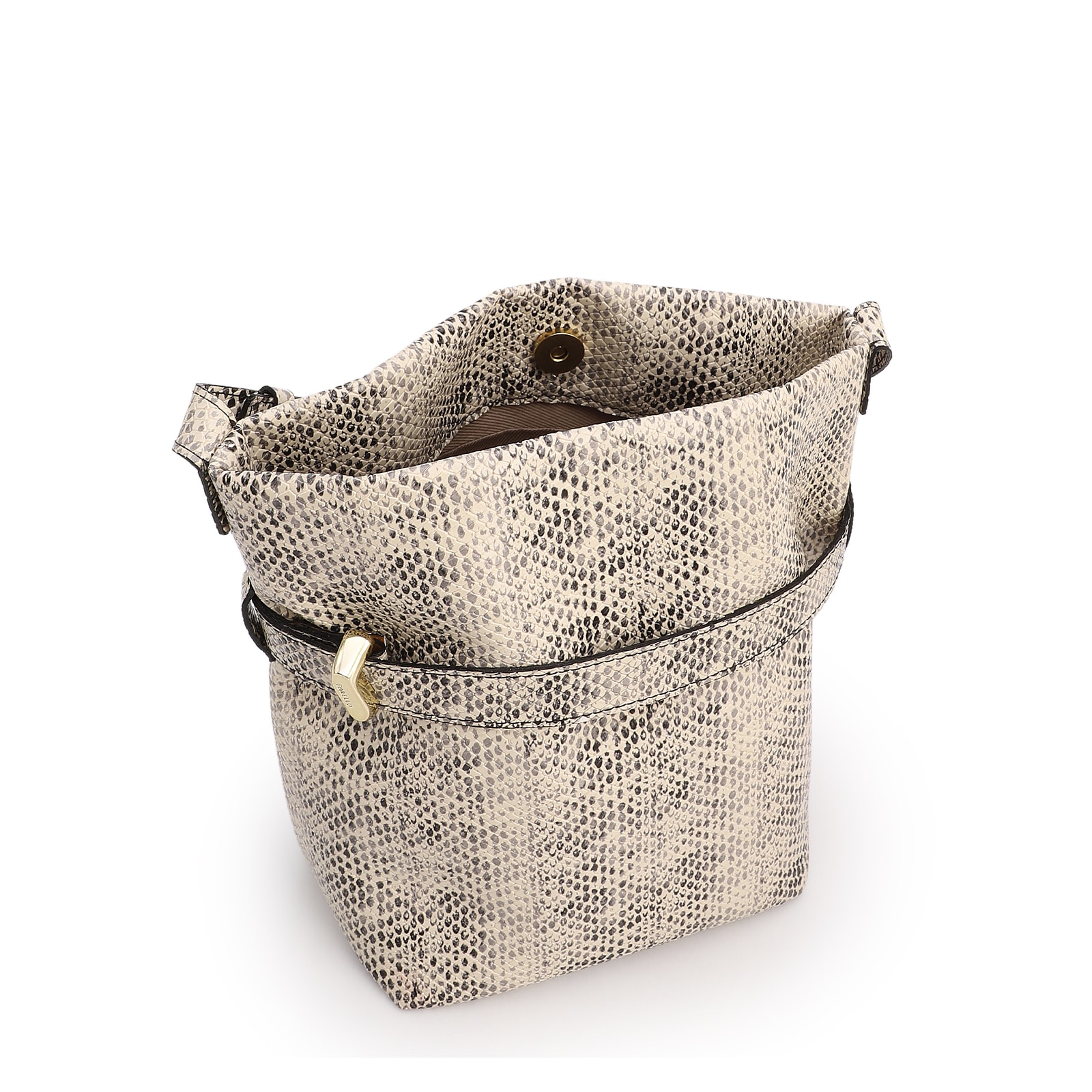 Bolsa Bucket Média Alt Python Aplicação Dourada