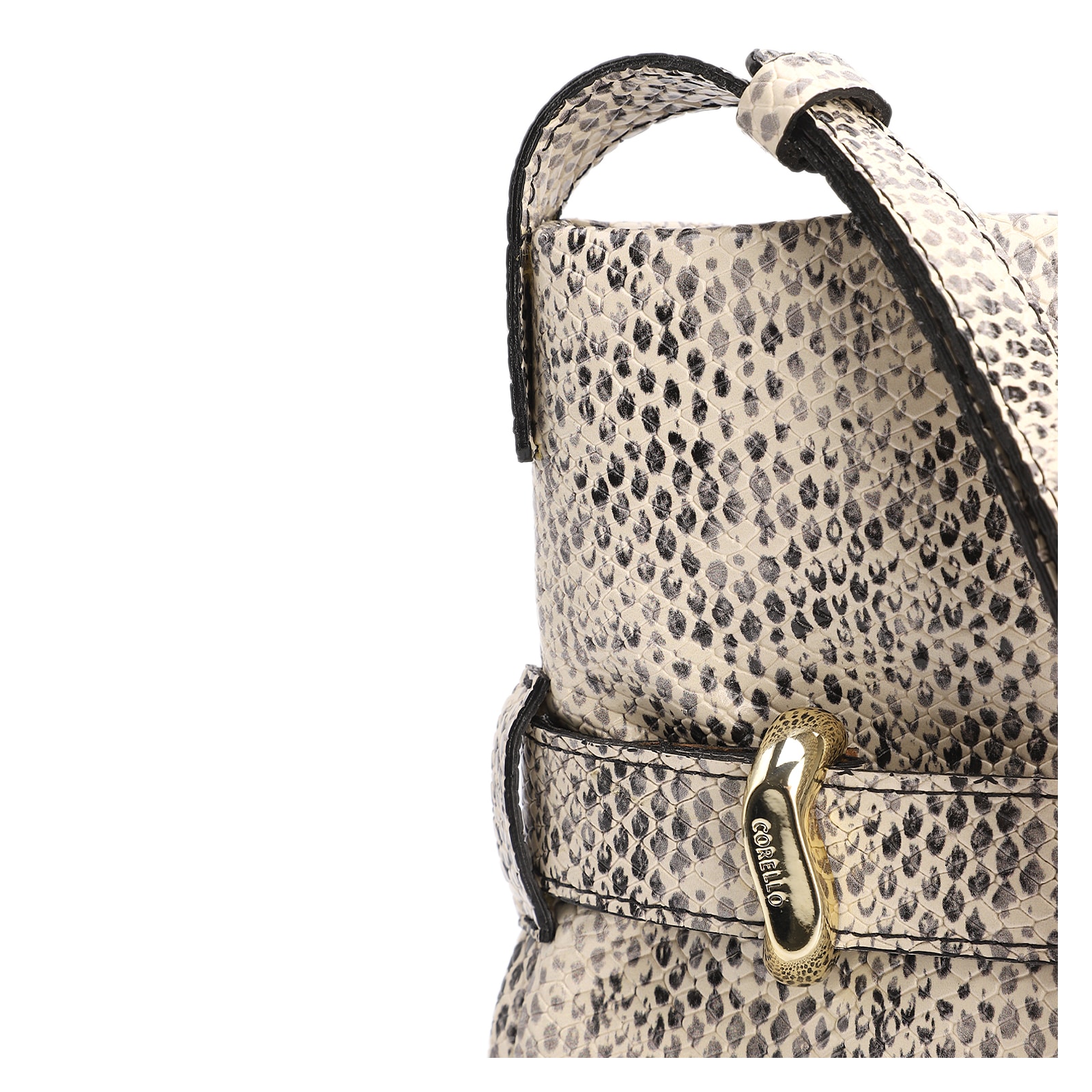 Bolsa Bucket Média Alt Python Aplicação Dourada