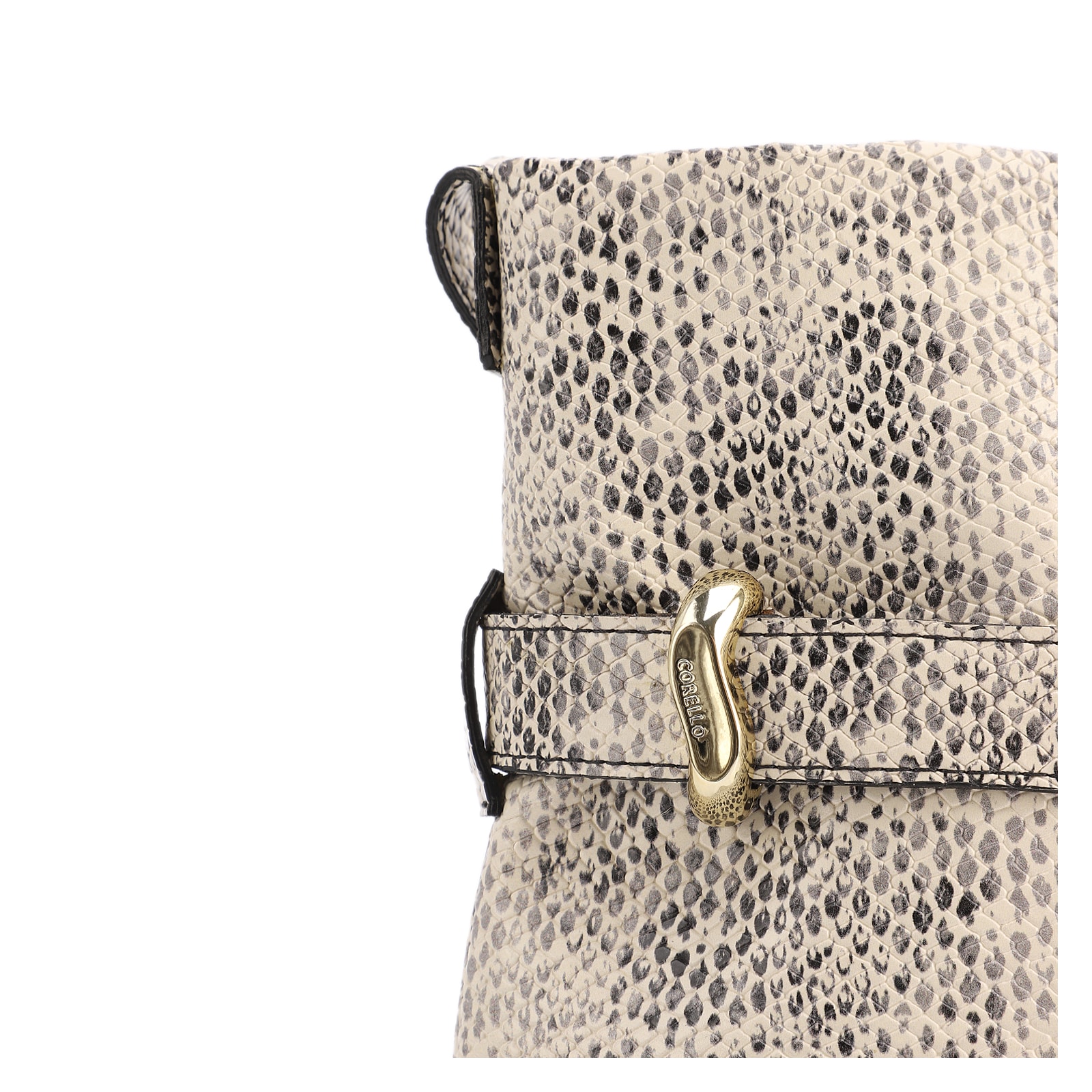Bolsa Bucket Média Alt Python Aplicação Dourada