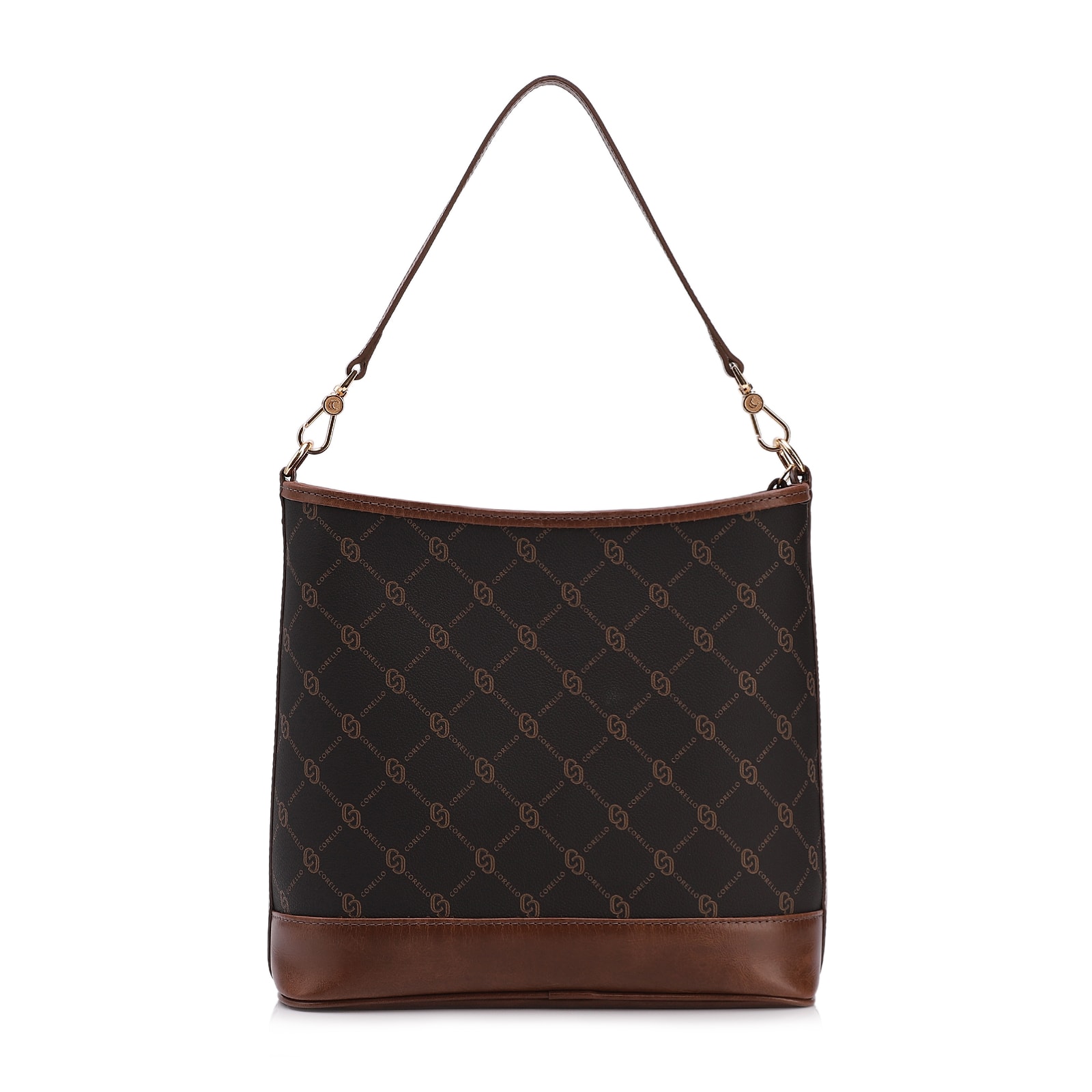 Bolsa Bucket Monograma Alt / Alça Couro Marrom