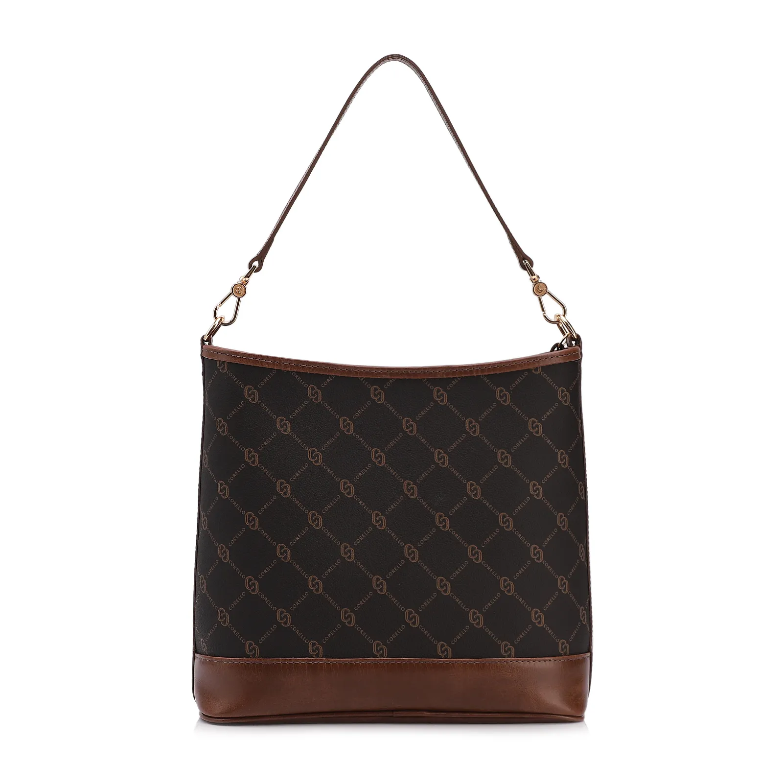 Bolsa Bucket Monograma Alt / Alça Couro Marrom