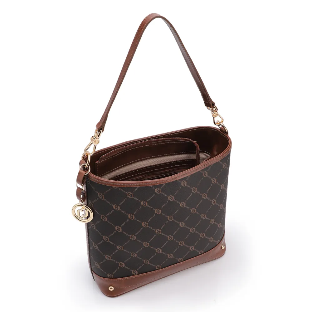 Bolsa Bucket Monograma Alt / Alça Couro Marrom - imagem 4