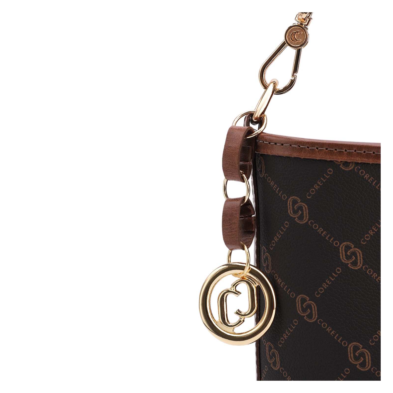 Bolsa Bucket Monograma Alt / Alça Couro Marrom