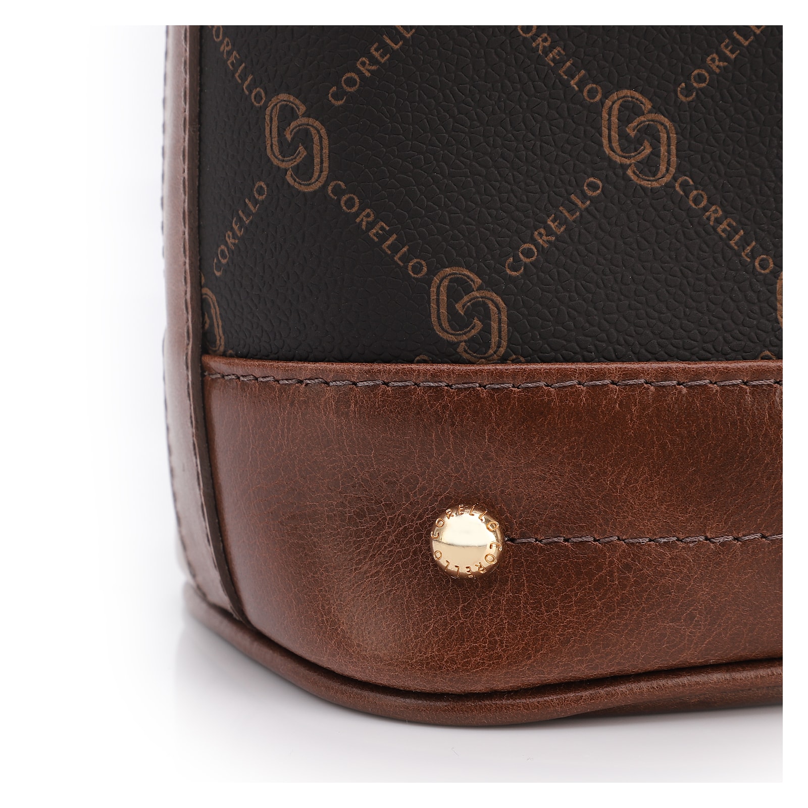 Bolsa Bucket Monograma Alt / Alça Couro Marrom