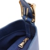 Bolsa Bucket Pequena Couro Antique Azul Alça Fivela - imagem 5
