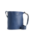 Bolsa Bucket Pequena Couro Antique Azul Alça Fivela - imagem 2