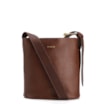 Bolsa Bucket Pequena Couro Antique Marrom Alça Fivela - imagem 1