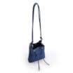 Bolsa Bucket Pequena Couro Nobuck Floater Azul Perfuro - imagem 4