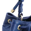 Bolsa Bucket Pequena Couro Nobuck Floater Azul Perfuro - imagem 5