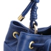 Bolsa Bucket Pequena Couro Nobuck Floater Azul Perfuro - imagem 5