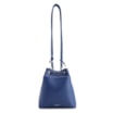 Bolsa Bucket Pequena Couro Nobuck Floater Azul Perfuro - imagem 3