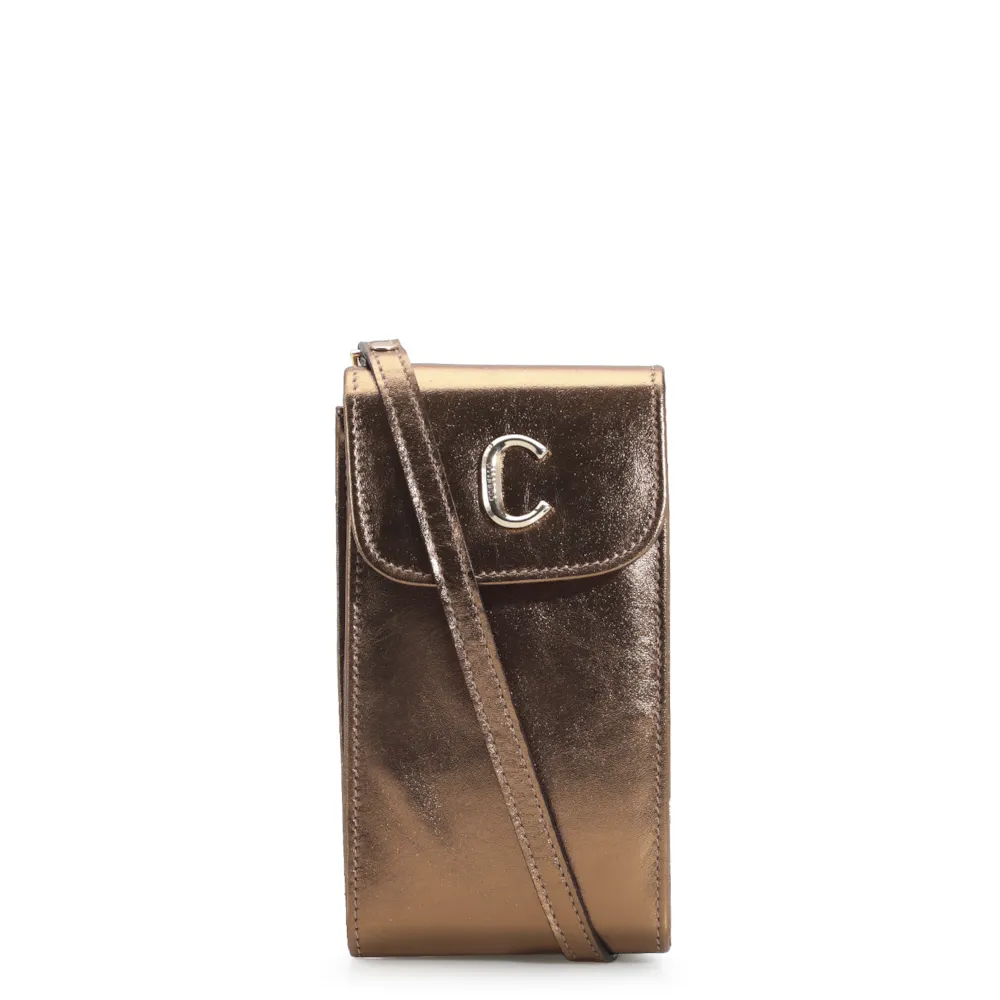 Bolsa Couro Bronze