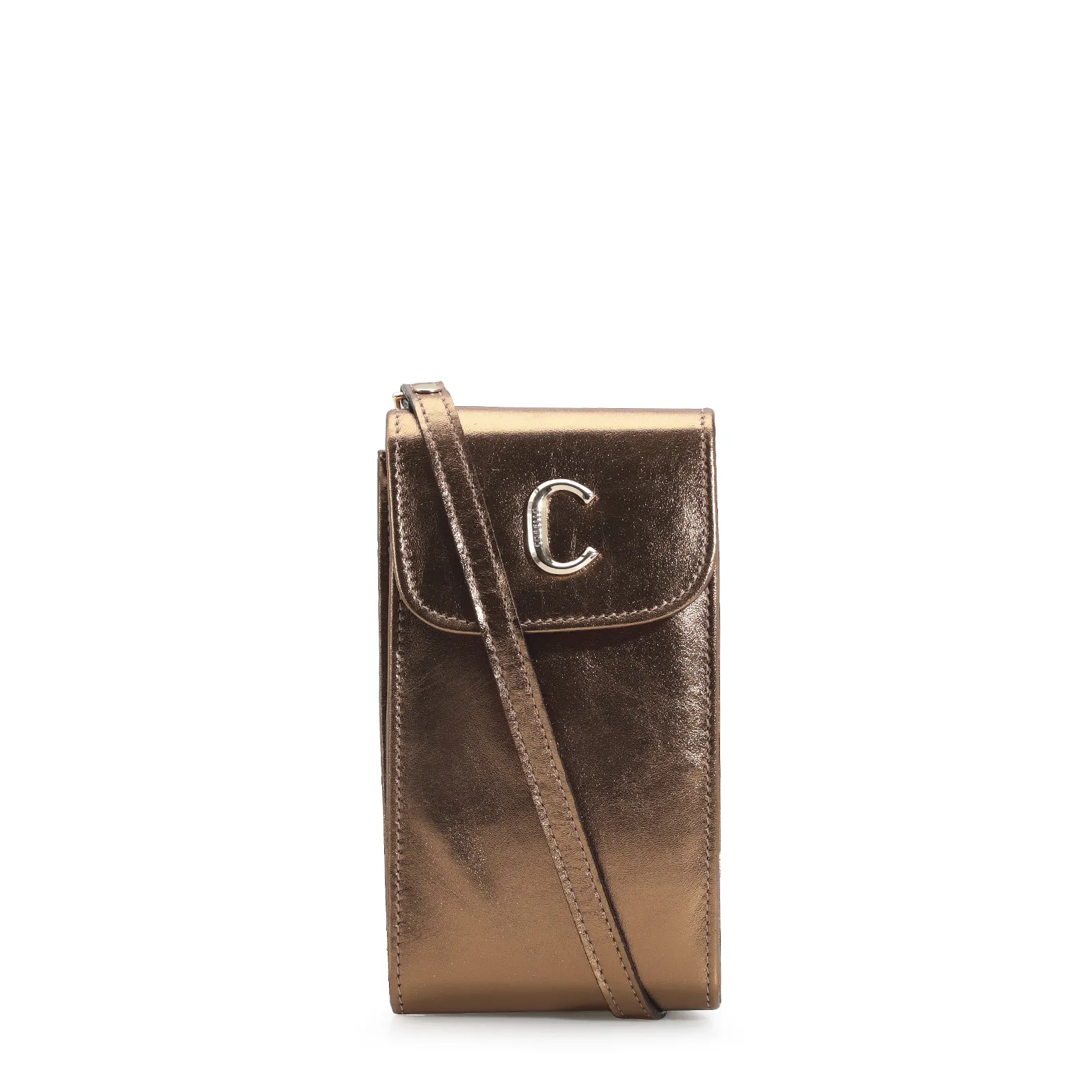 Bolsa Couro Bronze