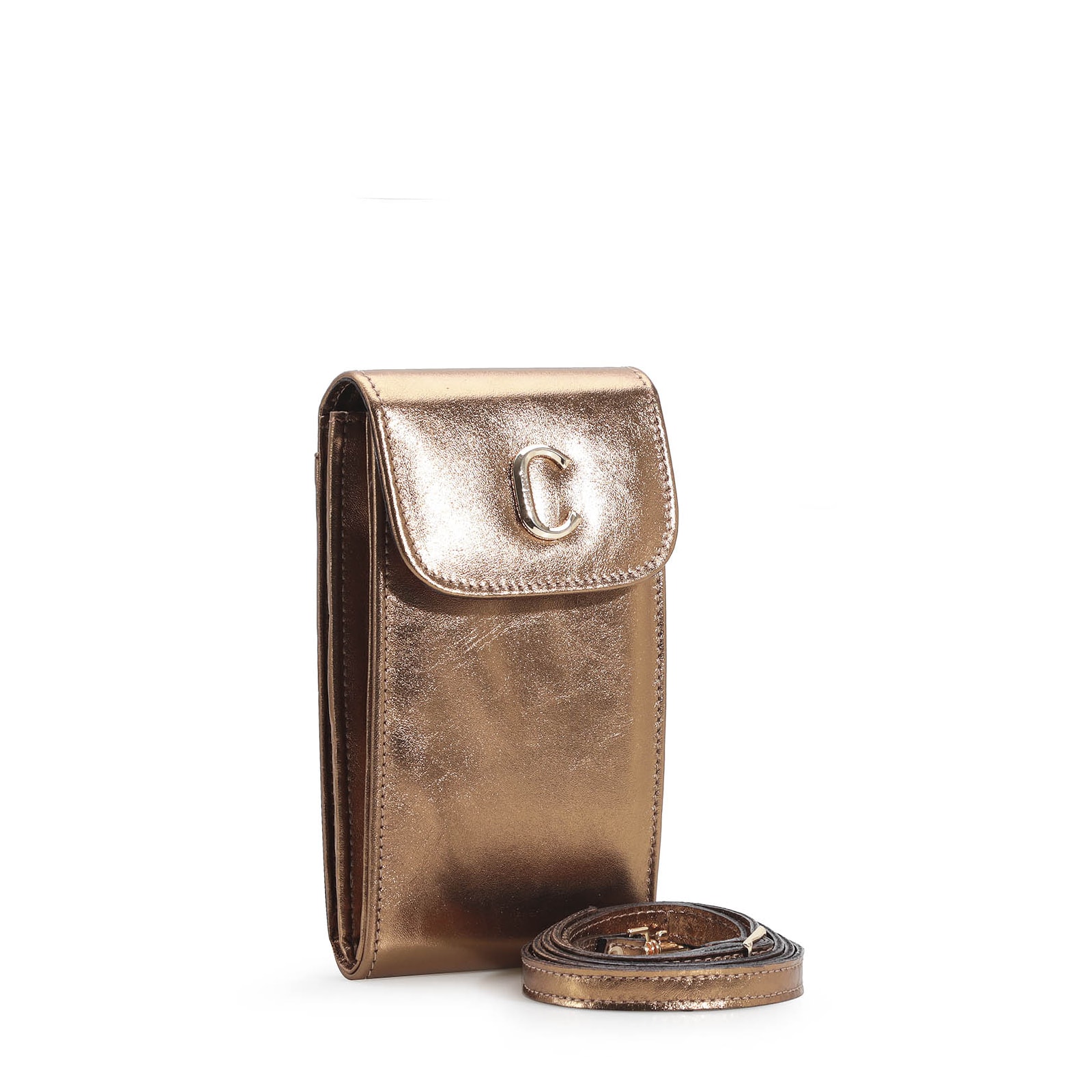 Bolsa Couro Bronze