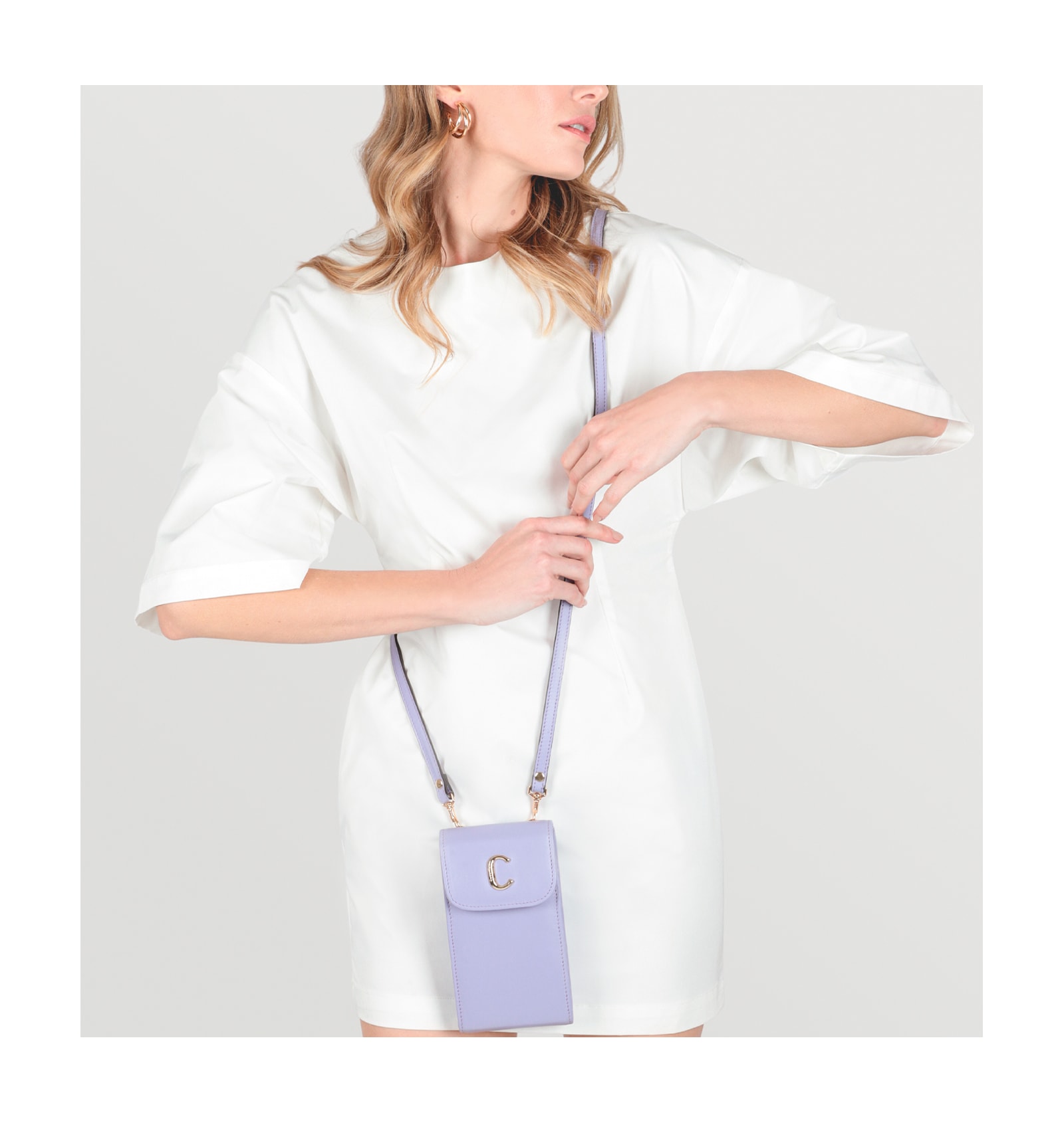 Bolsa Couro Lilás