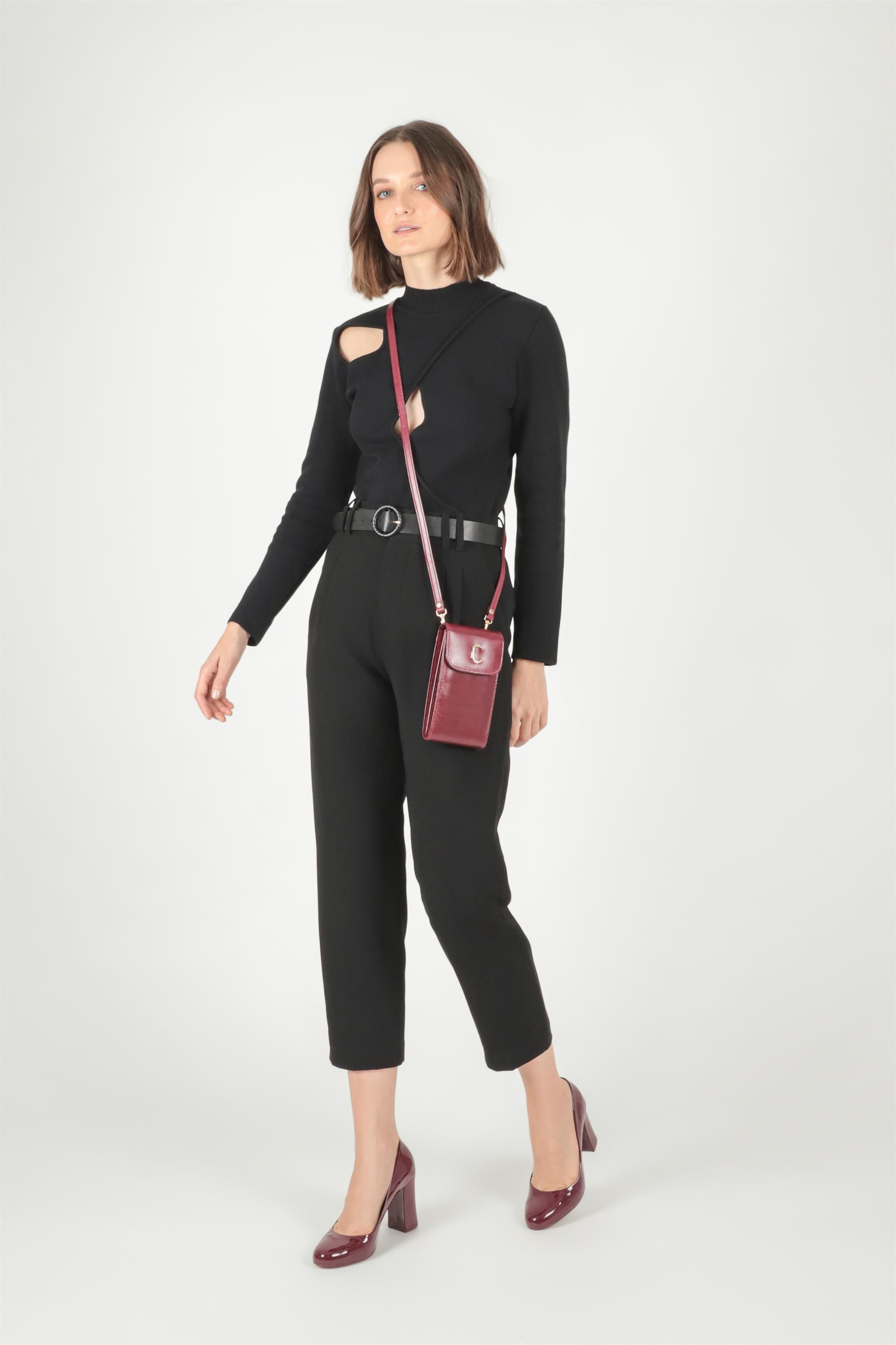 Bolsa Couro Vinho