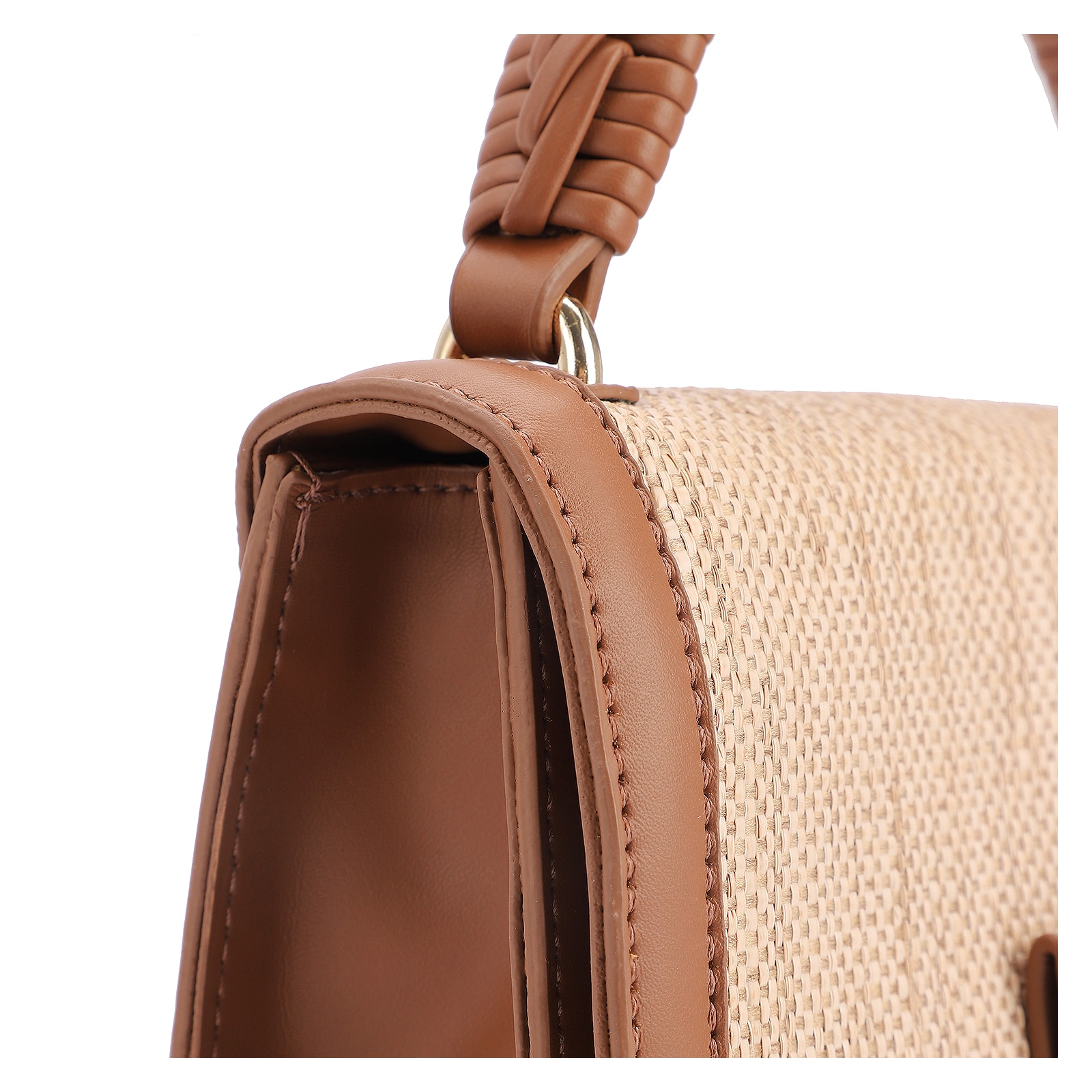 Bolsa De Mão Alt Marrom/Ráfia