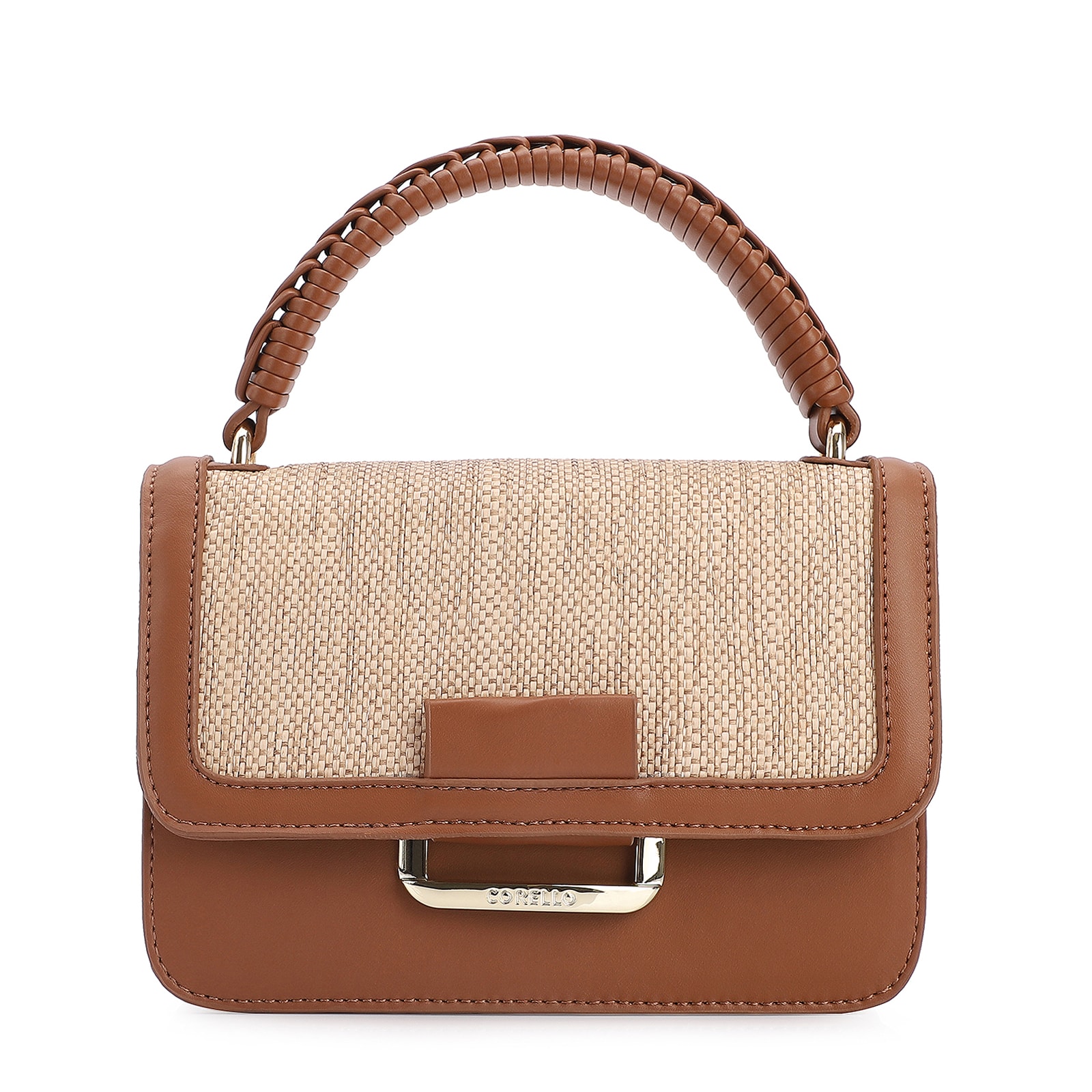 Bolsa De Mão Alt Marrom/Ráfia